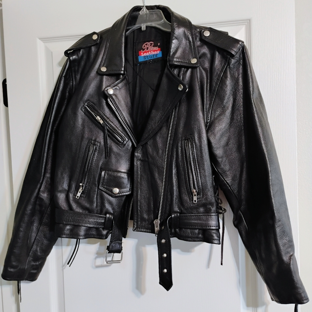 Ladies genuine leather jacket